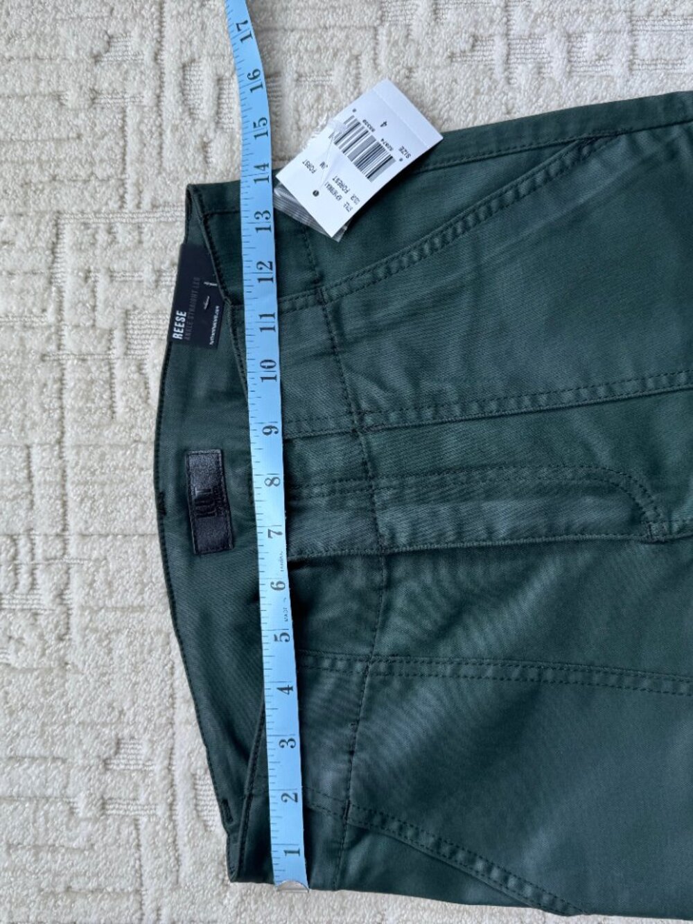 KUT from the Kloth Reese Coated Ankle Straight Pants Forest Green 4 NWT - Picture 6 of 16